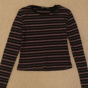 Brandy Melville striped fitted long sleeve shirt